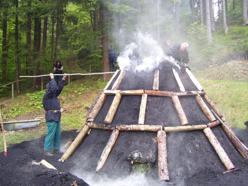 Kohlenmeiler im Thiemitztal